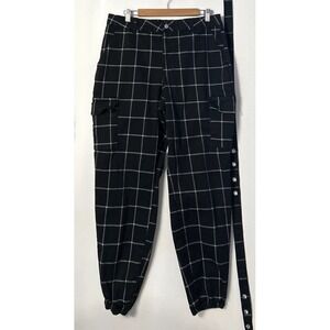 Black and White Checkered Women's Pants